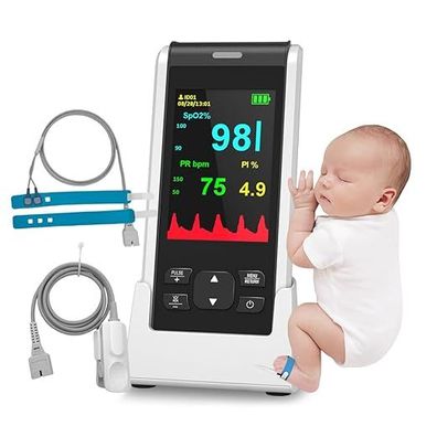 Holfenry Kinder Fingerpulsoximeter Bluetooth mit App wiederaufladbar