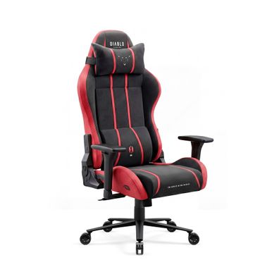 Gaming-Sessel aus Stoff in Schwarz und Rot, Modell Diablo X-One 2.0, Rot
