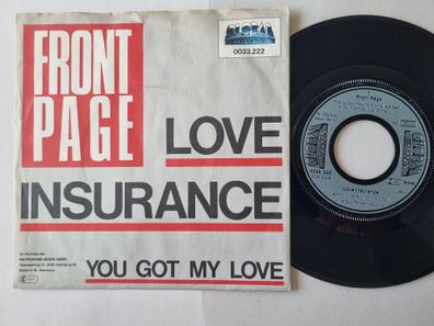 Front Page - Love Insurance 7'' Vinyl Germany