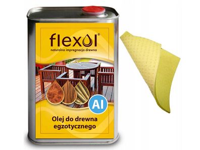 FLEXOL Holzöl für exotische Hölzer 1 L Imprägnieröl zur Holzpflege und Holzschutz