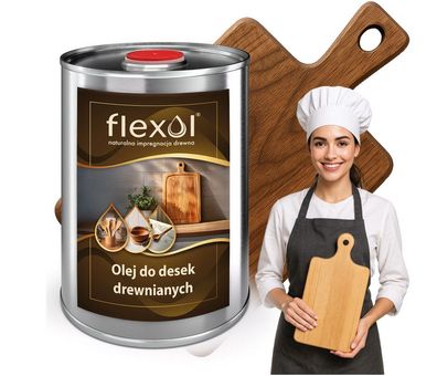 FLEXOL Imprägnieröl für Schneidebretter aus Holz 1 L farblos Küchenbrett Pflegeöl