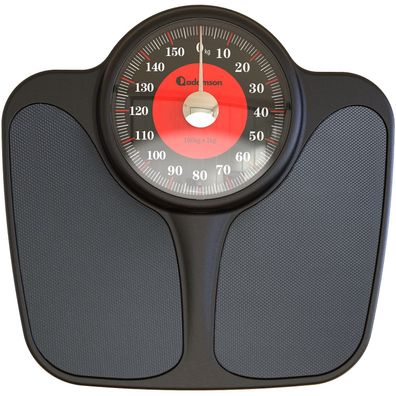 Adamson A23 analoge Personenwaage XL 36x35 cm bis 160 kg schwarz