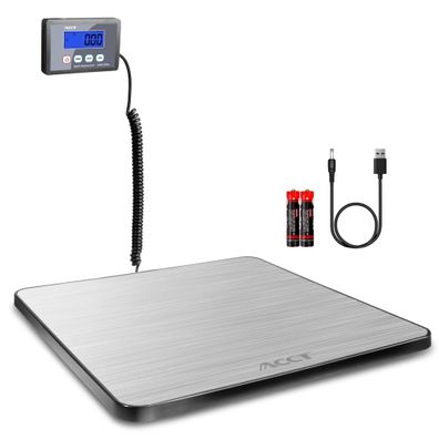 ACCT digitale Paketwaage 180 kg Edelstahl mit Hold Tara Auto-Off