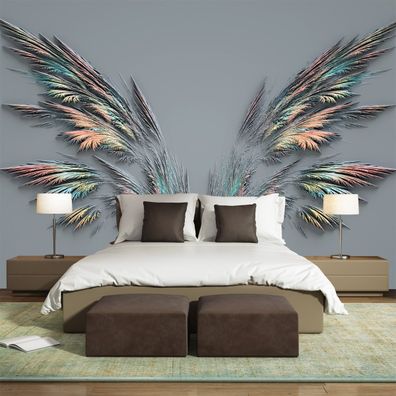 3D Fototapete Feder Flügel Wandbild - Moderne abstrakte Vlies Wandtapete10836