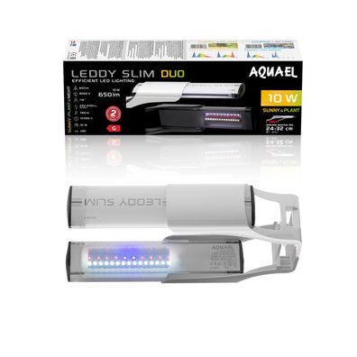 Aquael Leddy Slim Duo Sunny Plant & Night 2.0 10W - 24-32cm weiß Aquarium LED