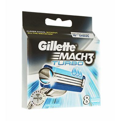 Gillette Mach3 Turbo Ersatzklingen 8 Stück für Männer