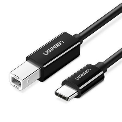 Ugreen Premium USB-C zu USB-B Druckerkabel, 480Mb/s Übertragungsrate, 2m Länge,