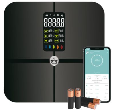 OryxFight Smart Waage Körperfettwaage Bluetooth LCD BMI Herzfrequenz