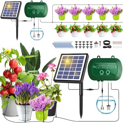 Wootong Solar Bewässerungssystem Tropfbewässerung automatisch 12 Timer 15 m