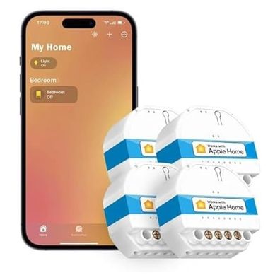 meross WiFi Relais WLAN Schalter Modul MSS810 2,4 GHz 4er Set