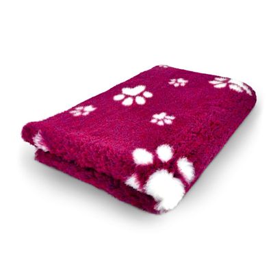 Vet Bed Hundedecke Hundebett Schlafplatz 150 x 100 cm bordeauxrot weiß