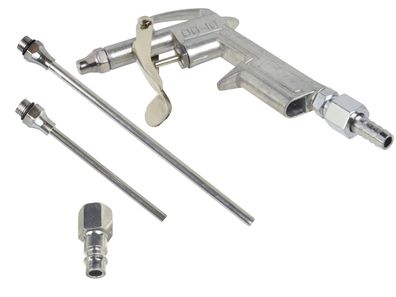Druckluft-Ausblaspistole 5-tlg. – mit 90 mm & 180 mm Verlängerung + Adapter