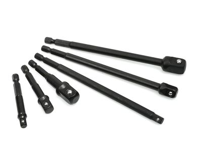 Stecknuss-Adapter & Verlängerungs-Satz – 6-tlg. 1/4"–1/2" für Schlagschrauber