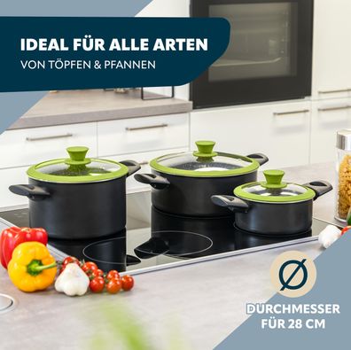 bremermann Glasdeckel mit Silikonrand für 28 cm Töpfe und Pfannen