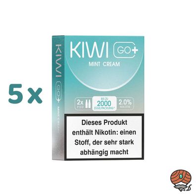 KIWI GO+ POD Mint Cream 20mg/ml Nikotin 5x 2 Pods