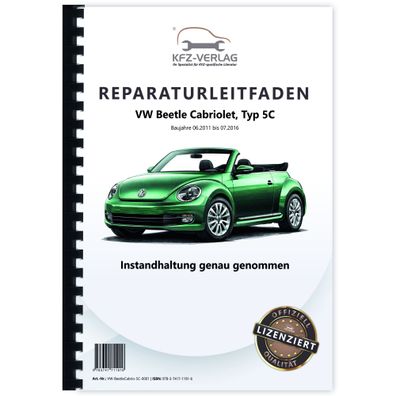 VW Beetle Cabrio 5C (11-16) Instandhaltung Inspektion Wartung Reparaturanleitung
