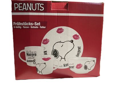 United Labels, The Peanuts - Frühstücksset "Kuss", 3tlg