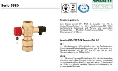 Kappenventil für Ausdehnungsgefäß mit Entleerung 3/4" - 1 1/4" - 6 bar