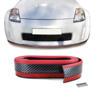Flexible Spoilerlippe Carbon Optik 2,5m Universal Frontspoiler Seitenschweller