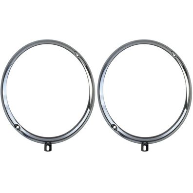 2x Chrom Scheinwerferring Lampenring für VW Käfer Bus T1 bis 1967 / Porsche 356