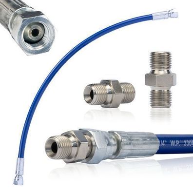 Rosfix Hochdruck-Malschlauch 50 cm – 270 bar | 1/4" Adapter beidseitig