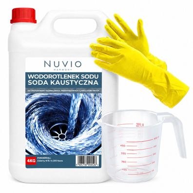 Natriumhydroxid Granulat 4kg Starker Abflussreiniger NAOH Aetznatron neu