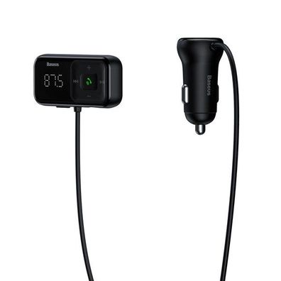 Baseus S-16 Bluetooth FM Transmitter mit Ladefunktion - Schwarz (International E