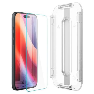 Spigen Glas. tR EZ Fit Panzerglas für iPhone 15/16 - Schutzfolie - Zubehör für Mo