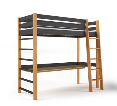 Etagenbett NIKO, Stockbett, Holz, Kinderbett, Hochbett, Lattenrost, Schreibtisch