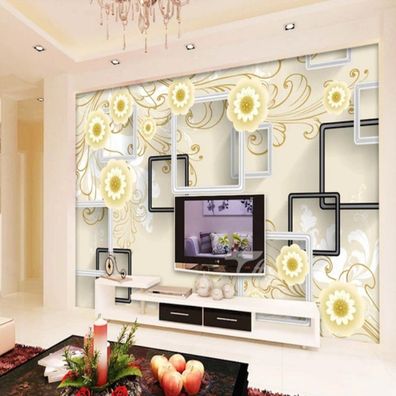 3D Tapete Barock Ornament Struktur Wandbild Wohnzimmer Vlies 10547