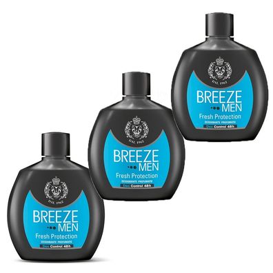 Breeze deo Squeeze Men Fresh Protection 3x 100 ml ohne Aluminiumsalze
