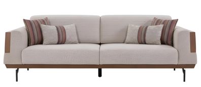 3-Sitzer-Sofa Minimalistischer Stil Modernes Interieur Holzrahmen