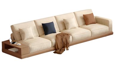 Beige Sofa 4-Sitzer – Elegantes Polstersofa modernem Design