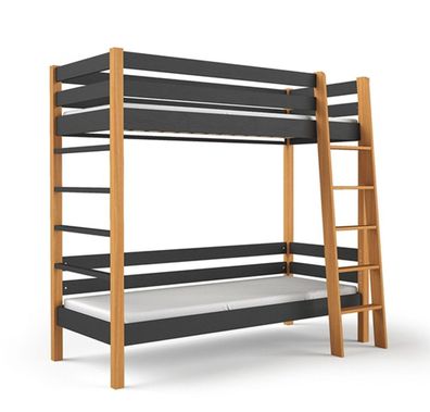 Etagenbett ZUZA, Stockbett, Holz, Kinderbett, Hochbett, Lattenrost