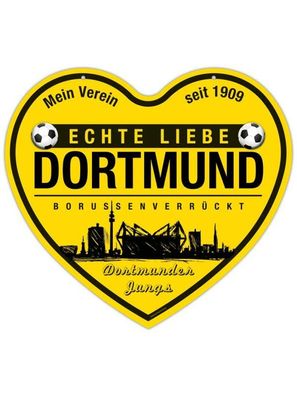 Herz Blechschild Dortmund HB-F004