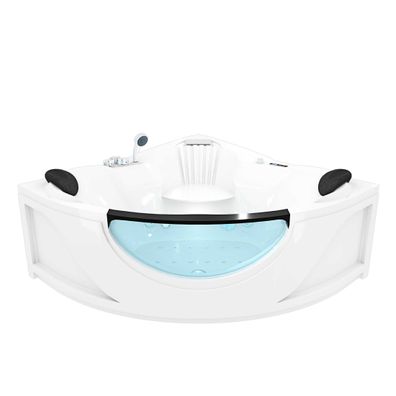 Whirlpool Vollausstattung Pool Badewanne Eckwanne Wanne W25H 150x150cm Reinigungsfunk