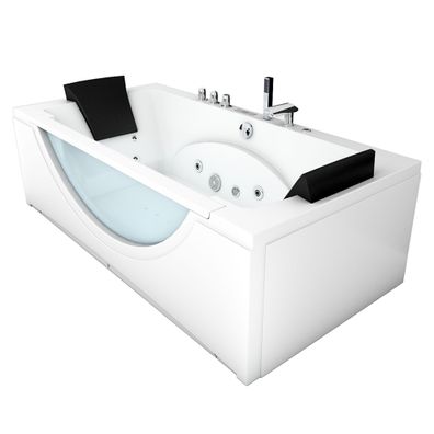 Whirlpool Pool Badewanne Eckwanne Wanne W81H-A-ALL 90x180cm Reinigungsfunktion