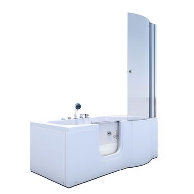 Seniorendusche und Wanne mit Whirlpool S12D-EH-WP-L Dusche 170x85cm