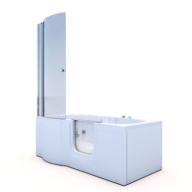Seniorendusche und Wanne mit Whirlpool S12D-WP-R-ALL Dusche 85x170cm