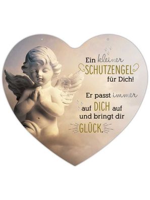Herz Blechschild Schutzengel HB011