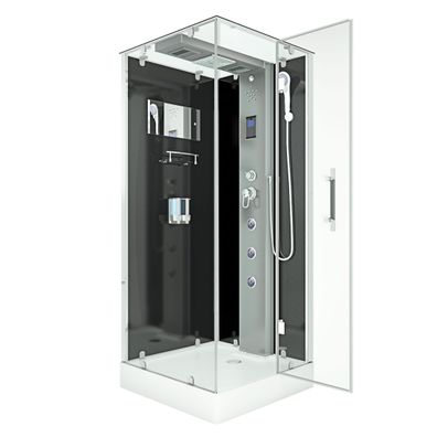 Dampfdusche Duschtempel Sauna Dusche Duschkabine D38-03R2-ALL 80x80 c