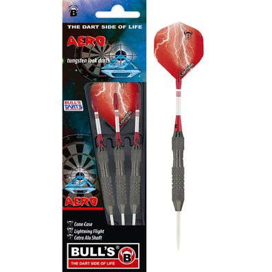 BULL'S Steeldarts Aero, Messing, 23 Gramm, schwarz