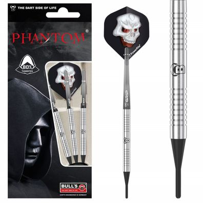 Bull´s Phantom PT2, 80% Tungsten, Softdart, 18g., Silber