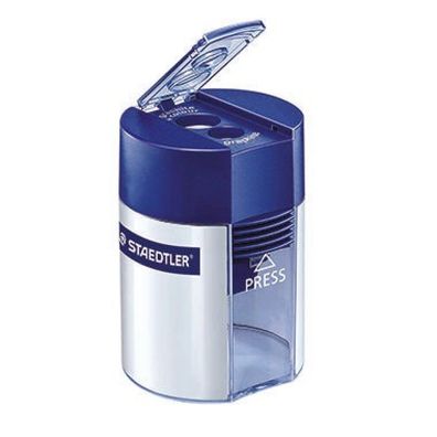 Staedtler Doppel-Spitzdose mit Behälter transparent/blau