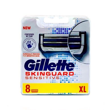 8 Gillette Skinguard sensitive, Original Klingen im Blister ohne OVP