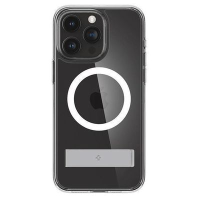 Spigen Ultra Hybrid S MagSafe Hülle mit Standfuß für iPhone 15 Pro - transparent
