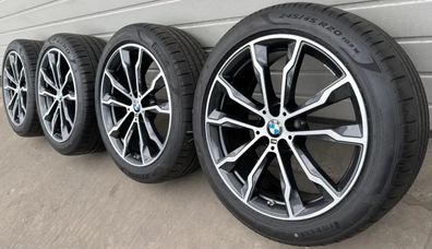 4x Original BMW X3 G01 X4 G02 20 Zoll Sommerräder Doppelspeiche M699 DOT22 6-6,6mm