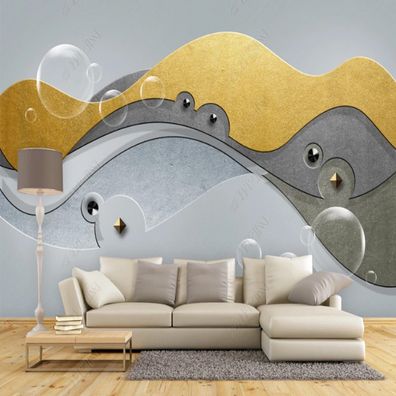 Fototapete 3D Abstrakt Linien Design Wandbild Wohnzimmer Modern Vlies 10562