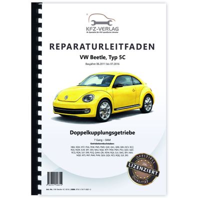 VW Beetle Typ 5C 2011-2016 7 Gang Automatikgetriebe DKG 0AM Reparaturanleitung