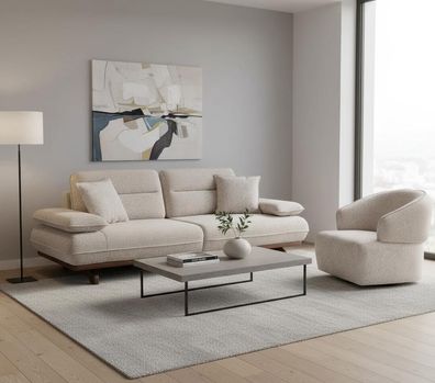 Stilvolles Wohnzimmer-Set mit 3 + 1-Sitzern im modernen Design